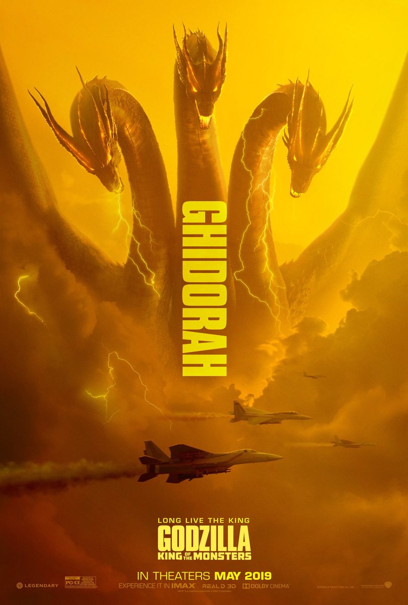 Godzilla Rei dos Monstros ganha cartazes com novas criaturas Vigília