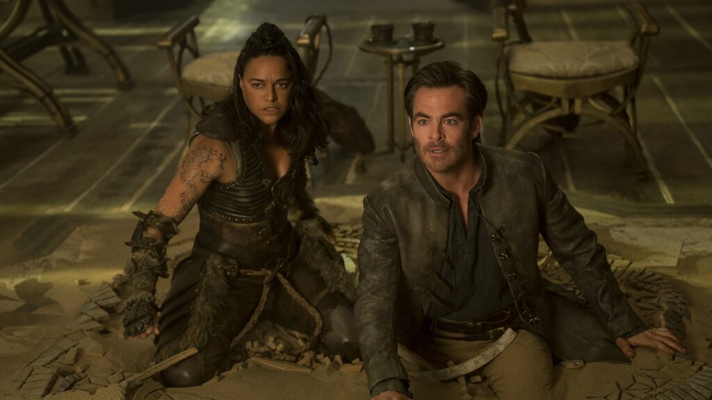 Chris Pine e Michelle Rodriguez em Dungeons and Dragons