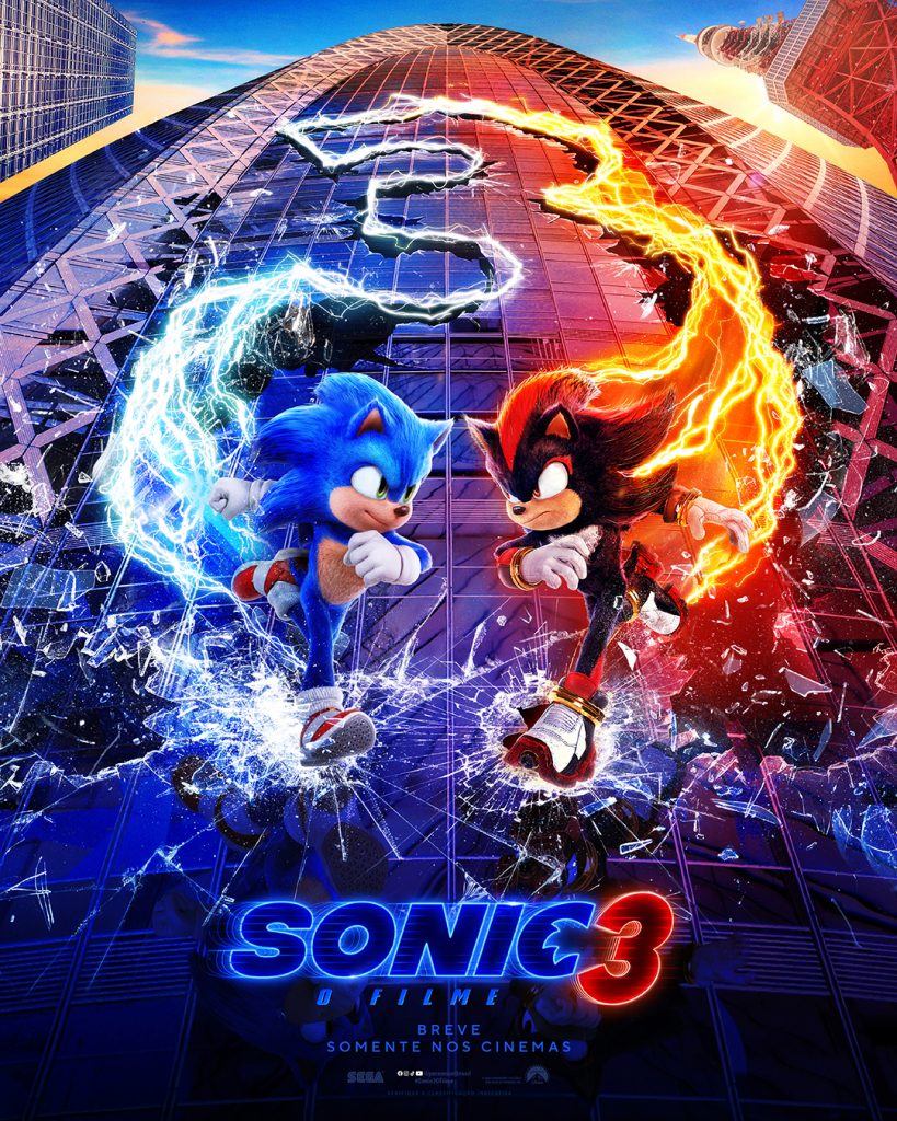 Virou trilogia! Confira o trailer e primeiro pôster oficial de Sonic 3, que também contará com Keanu Reeves!